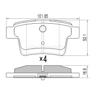 Колодки тормозные зад FORD MONDEO III 00-07 SAT