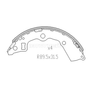 Колодки тормозные зад KIA PICANTO 04-11 (без АБС) SAT