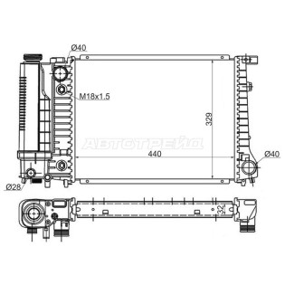 Радиатор BMW 3-Series 81-00 / 5-Series 88-96 SAT