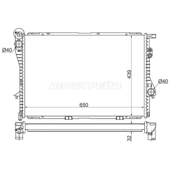 Радиатор BMW 5-Series 95-04 / 7-Series 94-01 SAT