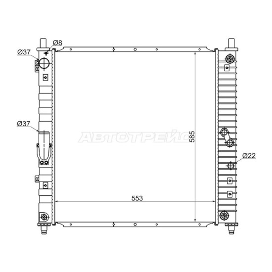 Радиатор SsangYong Rexton 01-07 SAT