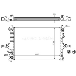 Радиатор Volvo S60 00-10 / S80 98-06 / V70 00-07 / XC70 00-07 SAT