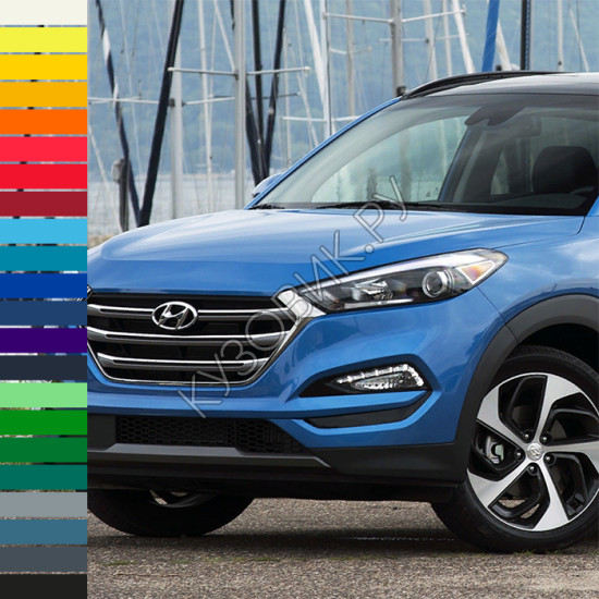 Бампер передний в цвет кузова Hyundai Tucson 3 (2015-2018) с ДХО