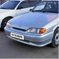 Бампер передний в цвет кузова ВАЗ 2113, 2114, 2115 без птф 281 - Кристалл - Голубой